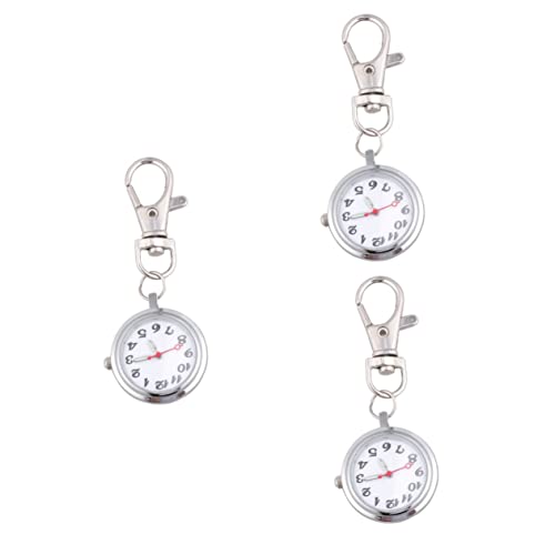 SAFIGLE Schwesternuhr 3st Schlüsselanhänger Taschenuhr Goldene Taschenuhr Ansteck-taschenuhr Damenuhr Pflegeuhr Herrenuhr Taschenuhr Mit Für Paare Digitaluhr Für Herren Frauen Uhren von SAFIGLE