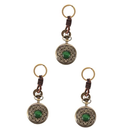 SAFIGLE 3stücke Antike Taschenuhr Mit Schlüsselanhänger Retro-Design Quartz-Uhr Für Damen Und Tragbare Vintage-Uhr Perfektes Für Besondere Anlässe von SAFIGLE