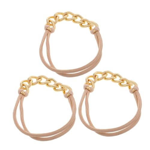 SAFIGLE 3stücke Elastische Haarbänder Mit Pferdeschwanzhaltern Haargummis Aus Legierung Für Brautjungfern Mädchen Und Frauen Als Haaraccessoires von SAFIGLE