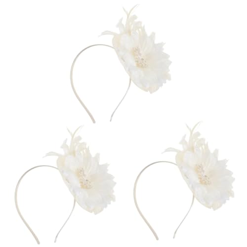 SAFIGLE 3stücke Fascinator Haarreif Mit Blumen Und Netzdesign Accessoire Für Teepartys Hochzeiten Und Besondere Anlässe Leicht Und Für von SAFIGLE