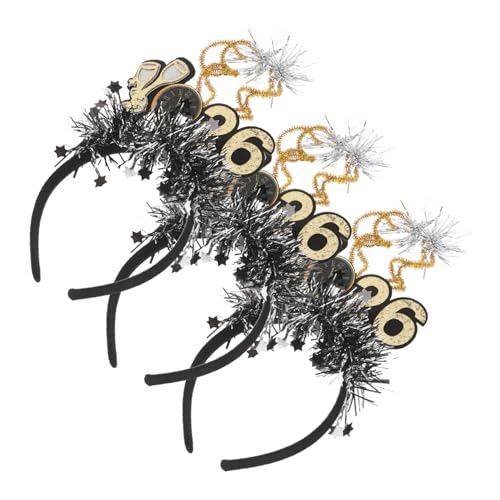SAFIGLE 3stücke Frohes Neues Jahr Stirnband Silvesterpartyzubehör Mit Glitzernden Sternen Neujahrsstirnband Aus Robustem Material Haarreifen Für Damen Kopfschmuck-dekoration Für SAFIGLE 3stücke Frohes Neues Jahr Stirnband Silvesterpartyzubehör Mit Glitzernden Sternen Neujahrsstirnband Aus Robustem Material Haarreifen Für Damen Kopfschmuck-dekoration Für von SAFIGLE
