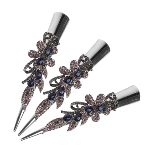 SAFIGLE 3stücke Haarspangen Aus Metall Mit Strasssteinen Für Damen Vintage-retro-stil Für Alltagsfrisuren Und Besondere Anlässe Funkelnder Haarschmuck Für Mädchen von SAFIGLE