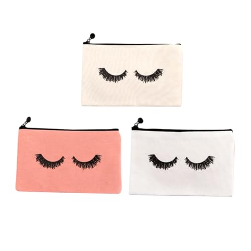 SAFIGLE 3stücke Kosmetiktasche Reisetasche Frauen Travel Make-up Bag Eyelash Storage Bag Compact Lightweight for Cosmetics and Toiletries von SAFIGLE