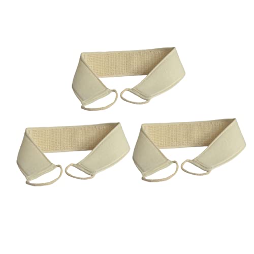 SAFIGLE 3stücke Luffa Schwamm Bade Und Duschtuch Rückenreibetuch Luffa Massagebürste Doppelseitiger Streifen Kraftvolles Handtuch Badezubehör von SAFIGLE