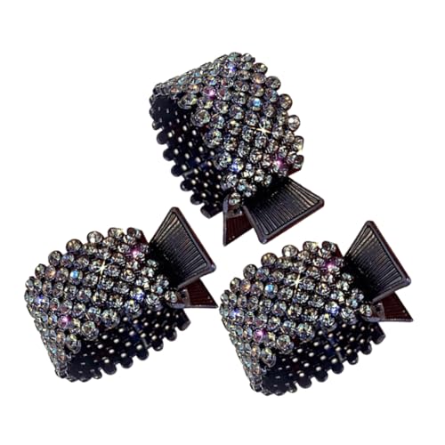 SAFIGLE 3stücke Metall Haarspangen Mit Strass Rutschfeste Haarclips Für Pferdeschwanz Luxuriöse Haarschmuck Für Dickes Dünnes Haar Damen Haaraccessoires Für Jeden Anlass von SAFIGLE