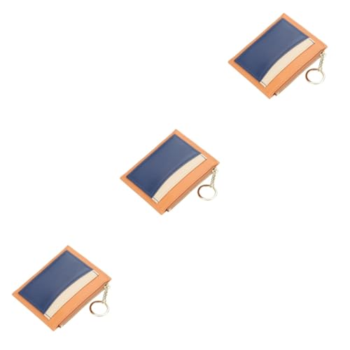 SAFIGLE 3stücke Mode Kleine Geldbörse Zipper Geldbörse Pu Splice Multi Blocking Für Orange Mit Fächern Und Praktischem Design Für Und Alltag von SAFIGLE