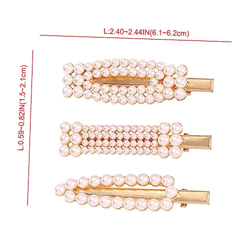 SAFIGLE 3stücke Perle Haarclips Perlen Haarspangen Haar Zubehör Haarspangen Für Mädchen Frauen Mode Haar Barettes Langlebig Und Schön von SAFIGLE