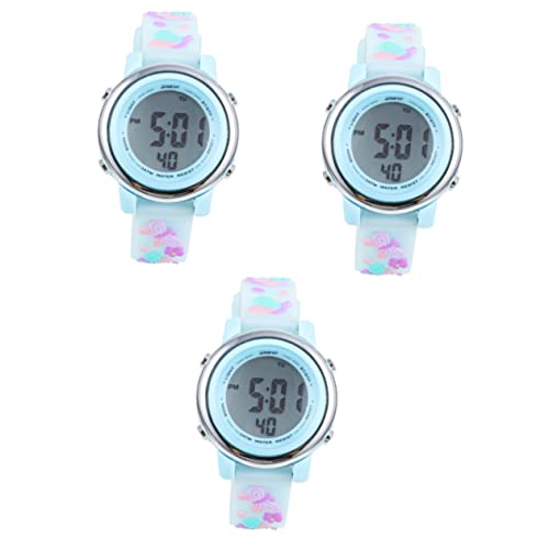 SAFIGLE 3stücke wasserdichte Kinderuhr Für Schüler Multifunktionale Elektronische Armbanduhr Mit -anzeige Modische Und Praktische Armbanduhr Für Jungen Und Mädchen Und Stylisch von SAFIGLE