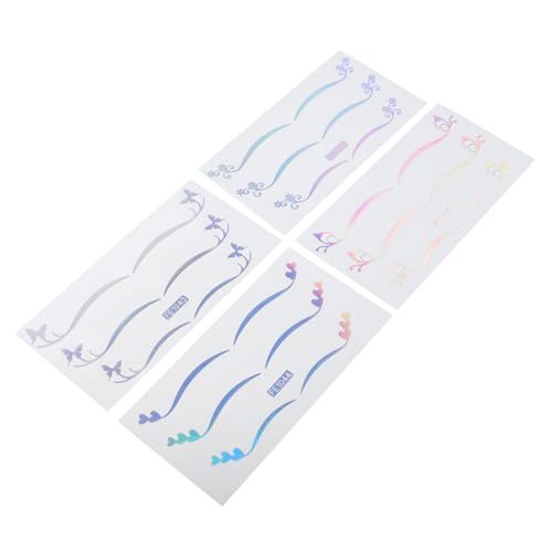 SAFIGLE 4blatt Augenlid Aufkleber Holografische Eyeliner Aufkleber Für Halloween Make-up Für Partys Und Festivals von SAFIGLE