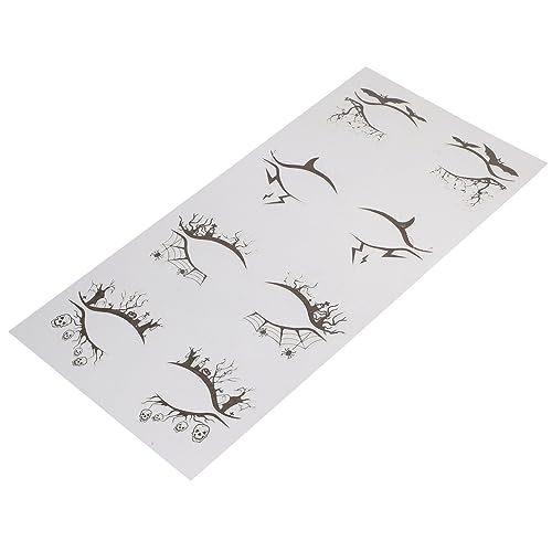 SAFIGLE 4 Paare Halloween Augen Make Up Aufkleber Augenlinie Tattoos für Kostümpartys Karneval Cosplay und Tag Toten Fluoreszierende Temporäre Eye Makeup Sticker für Festliche Anlässe von SAFIGLE