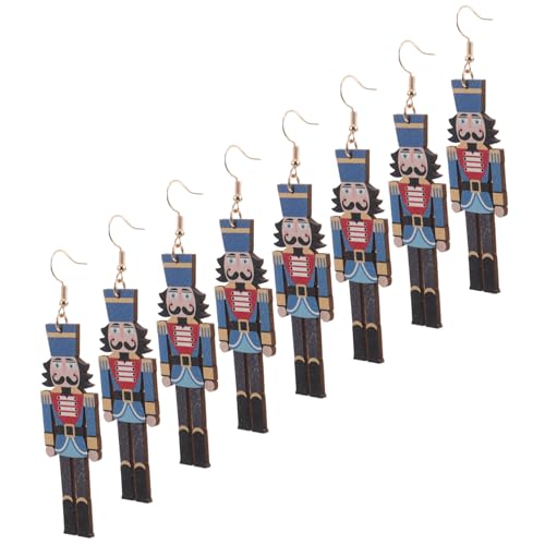 SAFIGLE 4 Paare Weihnachts Ohrringe Holz Holzkunst Ohrhänger Bunte Farbige Ohrschmuck Damen Mädchen Festliche Schmuckgeschenke für Weihnachtsfeier SAFIGLE 4 Paare Weihnachts Ohrringe Holz Holzkunst Ohrhänger Bunte Farbige Ohrschmuck Damen Mädchen Festliche Schmuckgeschenke für Weihnachtsfeier von SAFIGLE