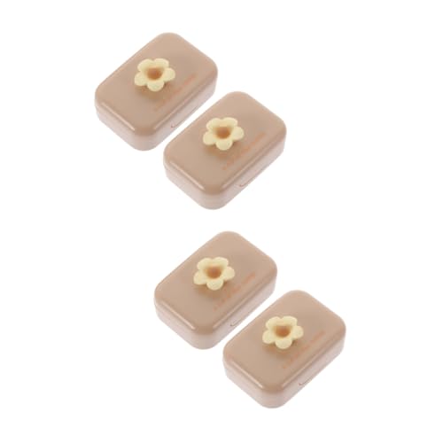 SAFIGLE 4 Sätze Kontaktlinsenbehälter Für Frauen Tragbar Tragen Klein Linsenfall Augenlinsen-Organizer Taschenlinsenhalter Exquisiter Kontaktlinsenhalter Pp von SAFIGLE