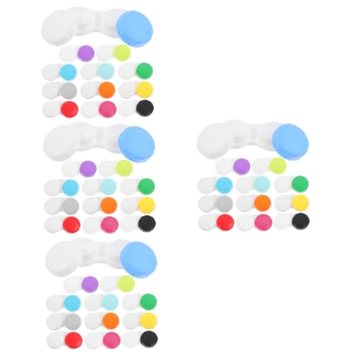 SAFIGLE 4 Sätze Kontaktlinsenbehälter Reisen Bezaubernder Objektiv-Organizer Kontakte Auge Klarer Fall Behälter Für Kosmetische Linsen Linsenfall Plastik 12 Stück * 4 von SAFIGLE
