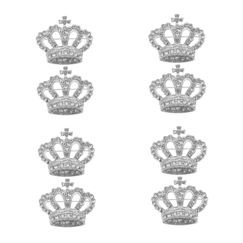 SAFIGLE 4 Sätze Kronenzirkonbrosche Strass-brosche Dekorative Stifte Schal Brosche Korsage Brosche Kronenbrosche Tiara-krone-brosche Brosche Für Kleid Legierung Silver 2 Stück * 4 von SAFIGLE