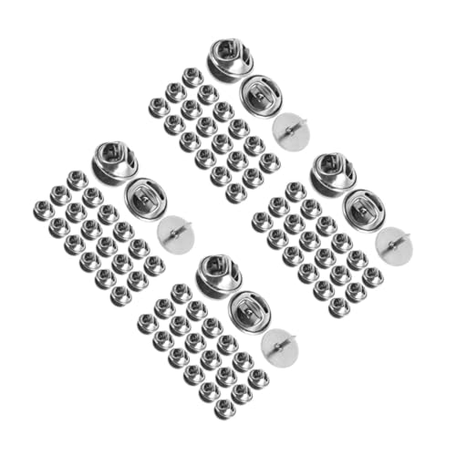 SAFIGLE 4 Sätze Schmetterlingsschnalle Brosche Basis Schmuckzubehör Pin Back Backs Krawattennadeln Halter Verschlussnadeln Anstecker Blanko Pin Keeper Anstecknadel Rücken 20 Stück * 4 von SAFIGLE