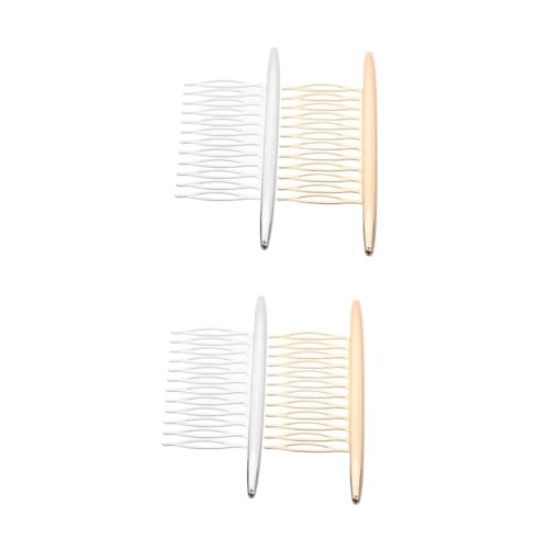 SAFIGLE 4 Stck Haarkämme aus Vergoldeter und Versilberter Legierung Haarschmuck Haarspangen für Damen Glatte Oberfläche Vielseitige Einsteckkämme für Stilvolle Frisuren und Alltag SAFIGLE 4 Stck Haarkämme aus Vergoldeter und Versilberter Legierung Haarschmuck Haarspangen für Damen Glatte Oberfläche Vielseitige Einsteckkämme für Stilvolle Frisuren und Alltag von SAFIGLE