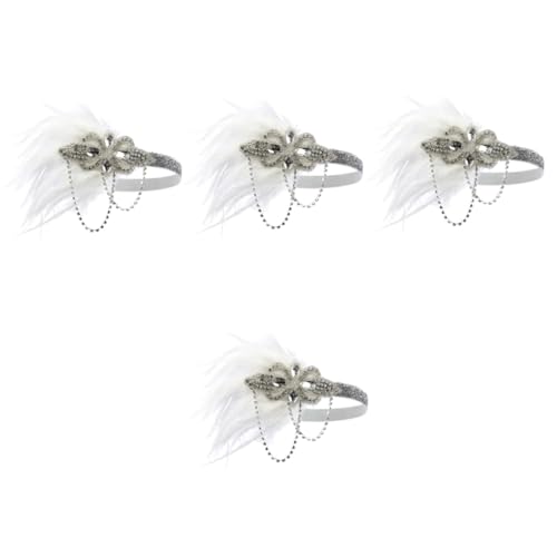 SAFIGLE 4 Stücke Elegante Frauen 20er Jahre Kopfschmuck Funkelnden Strass Schleife Haarband Für Vintage Kostüm SAFIGLE 4 Stücke Elegante Frauen 20er Jahre Kopfschmuck Funkelnden Strass Schleife Haarband Für Vintage Kostüm von SAFIGLE