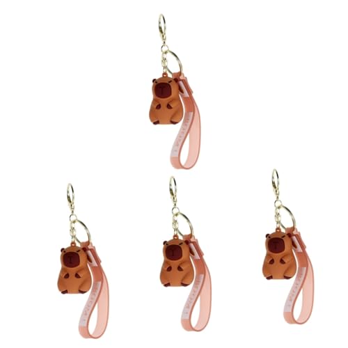 SAFIGLE 4 Stück Capybara Schlüsselanhänger süße schlüsselanhänger süßer schlüsselanhänger Geldbörse Charme Auto Schlüsselanhänger süß Handtaschenanhänger dekorativer Schlüsselanhänger von SAFIGLE