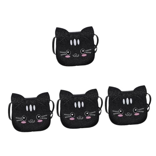 SAFIGLE 4stücke Cat Purse Umhängetasche Pu Niedliche Kleine Geldbörse Für Teenager Verstellbarer Schultergurt Für Tägliche Nutzung Shopping Und Partys von SAFIGLE