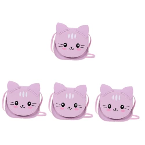 SAFIGLE 4stücke Crossbody Bag Für Teenager Mädchen Süße Katzen Umhängetasche Kleine Handtasche Für Alltag Für Viel Für Essentials Modisches Design von SAFIGLE