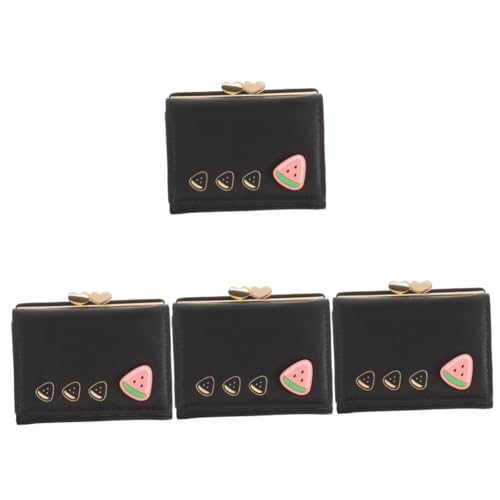 SAFIGLE 4 Stück Faltbrieftasche Für Damen Kleine Geldbörsen Und Handtaschen Geldbörse Masse Mini-geldbörsen Inhaber Wechseln Süße Geldbörse Faltbare Geldbörse Kleine Handtasche Metall von SAFIGLE