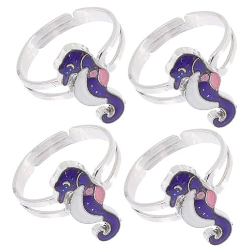 SAFIGLE Niedliches Seepferdchen Mit Farbwechsel – Verstellbarer Fingerring Für Damen – Modische Hochzeitsschmuck-dekoration – Zinklegierung Für Teenager-mädchen SAFIGLE Niedliches Seepferdchen Mit Farbwechsel – Verstellbarer Fingerring Für Damen – Modische Hochzeitsschmuck-dekoration – Zinklegierung Für Teenager-mädchen von SAFIGLE