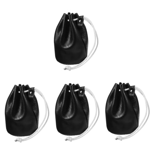 SAFIGLE 4stücke Damen Portemonnaie Schwarze Drawstring Geldbörse Für Münzen Lippenstift Schlüssel Für Unterwegs Praktischer Münzhalter Für von SAFIGLE