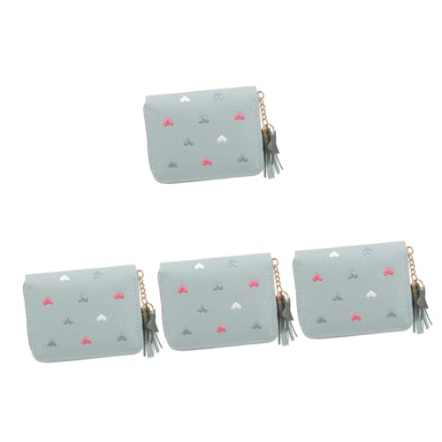 SAFIGLE 4stücke Kompakte Damen Geldbörse Pu- Mit Reißverschluss Kleine Und Kartenbörse Für Und Täglichen Gebrauch von SAFIGLE