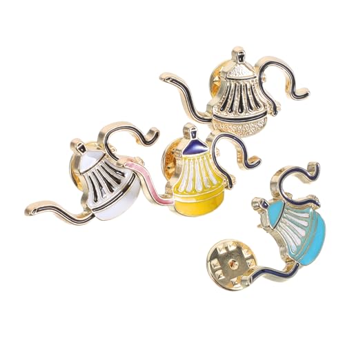 SAFIGLE 4 Stück Handgefertigte Anstecknadeln für Kaffeeliebhaber Leicht und Praktisch für Taschen Jacken und Hüte Stilvolle Accessoires für von SAFIGLE