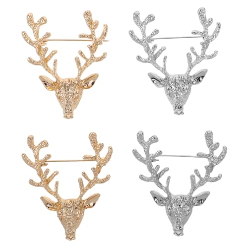 SAFIGLE 4stücke Brosche Pin Metall Dekorative Brosche Anzug Schal Schnalle Broschen Für Und Herren Outfit von SAFIGLE