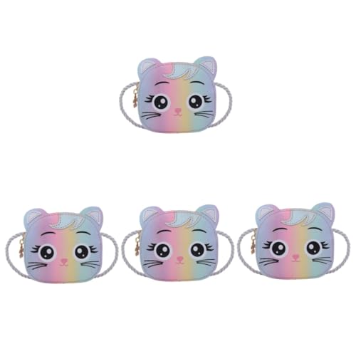 SAFIGLE 4stücke Unicorn Umhängetasche Für Junge Mädchen Niedliches Katzen- Verstellbar Für Mädchen Und Jungen Schultertasche Für Spielzeug Und Snacks Perfektes Accessoire Für von SAFIGLE