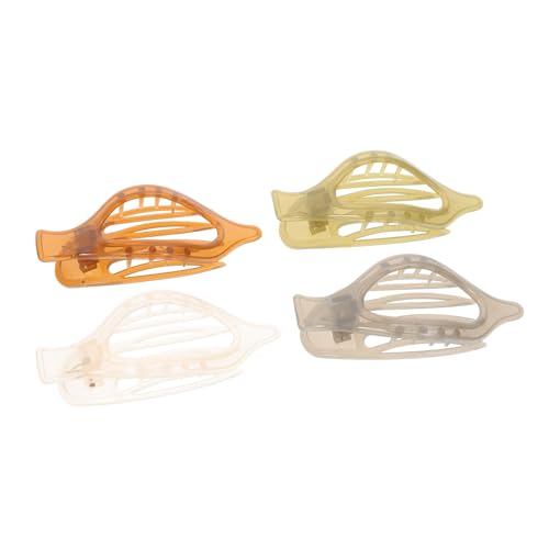 SAFIGLE 4 Stück Krallenclips für Haare Haarklemmen Klauenklammern große Haarklammern Neuheit Haarspangen Haarklemme Clip Haardekoration für Frauen flache Haarkralle Acryl von SAFIGLE