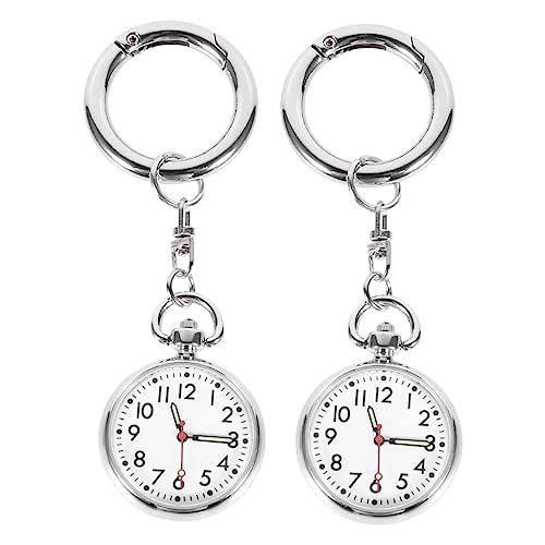 SAFIGLE 4 Stück Krankenpflegeschüler-formular Handuhr Für Kinder Taschenuhr-schlüsselanhänger Taschenuhr Mit Mini-Uhr Anstecknadel Arztuhr Uhr Für Männer Fob Digitaluhr Für Frauen Glas von SAFIGLE