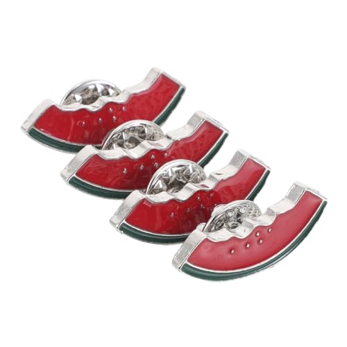 SAFIGLE 4 Stück Kreative Wassermelonen emaille broschen Leichte Cartoon anstecknadeln aus Zinklegierung Vielseitige Schmuckpins für Cardigans Schals Hüte und Taschen Bunte von SAFIGLE