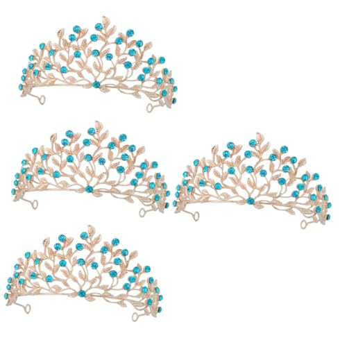 SAFIGLE 4 Stück Krone Haarschmuck Für Die Hochzeit Stirnbänder Stirnband Tiaras Hochzeits-tiara Tiara Für Frauen Haarschmuck Für Bräute Strass Luxuriös Schmücken Braut von SAFIGLE