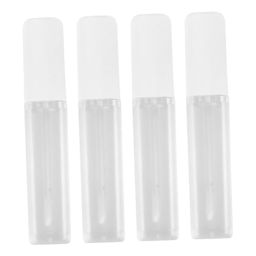 SAFIGLE 4 Stück Leere Lip Gloss Tubes Matte Quadratförmige Nachfüllbare Behälter für Lippen Make Up Lipgloss Lippenstift und Lippenpflegeprodukte von SAFIGLE