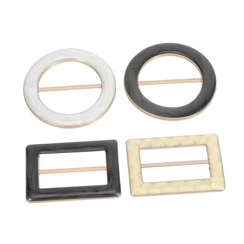 SAFIGLE 4stücke Kreisförmige Clips Schalschnallen Aus Zinklegierung Schalringe Und Schieber Für Schals Hemden Hüte Anti-rutsch-klammern Für Kleidung von SAFIGLE