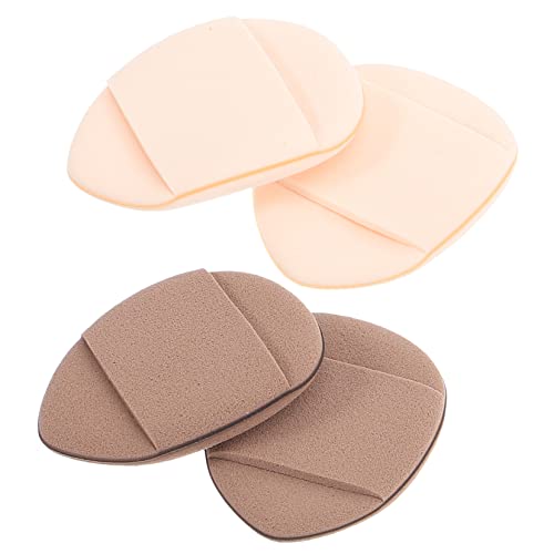 SAFIGLE 4 Stück Mini Makeup Fingerpuff Doppelseitige Puderquaste für Concealer und Foundation Hautfreundlich und Tragbar für Unterwegs Haut und Farben von SAFIGLE