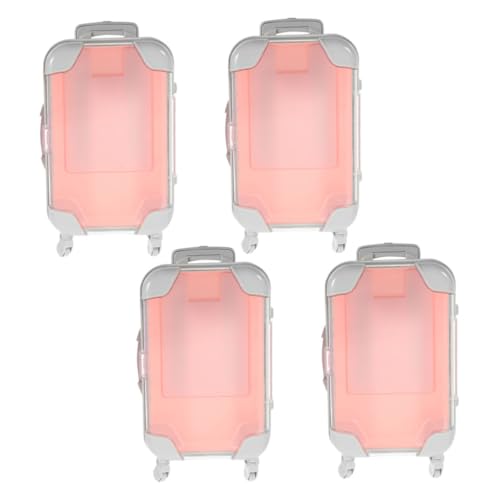 SAFIGLE 4 Stück Mini Reise Make Up Aufbewahrungsbox Teilig Kosmetikkoffer mit Schutzfutter für Falsche Wimpern Stilvolles Design Handliches Reiseetui für Damen und Mädchen von SAFIGLE