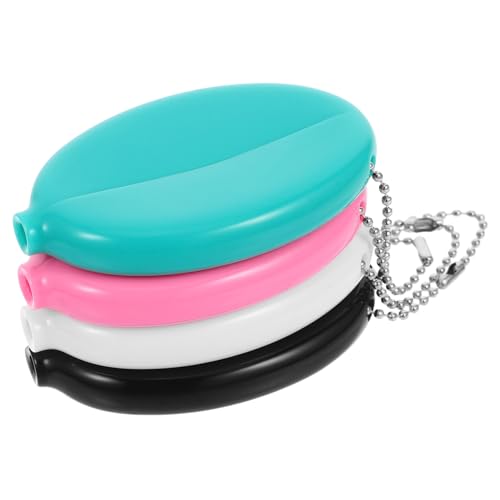 SAFIGLE 4 Stück Münzbörse Ovaler Münzhalter Tragbare Münz Aufbewahrungstasche Mit Kette Kleiner Geld Organizer Für Männer Und Frauen Reisen Vielseitig Einsetzbar von SAFIGLE