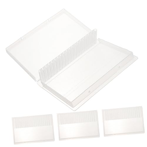 SAFIGLE 4 Stück Nagelfräser Bits Aufbewahrungsbox Teilig Transparenter Nagelbohrer Organizer mit Löchern Praktischer Maniküre Werkzeughalter für Zuhause Nagelkunst Training von SAFIGLE