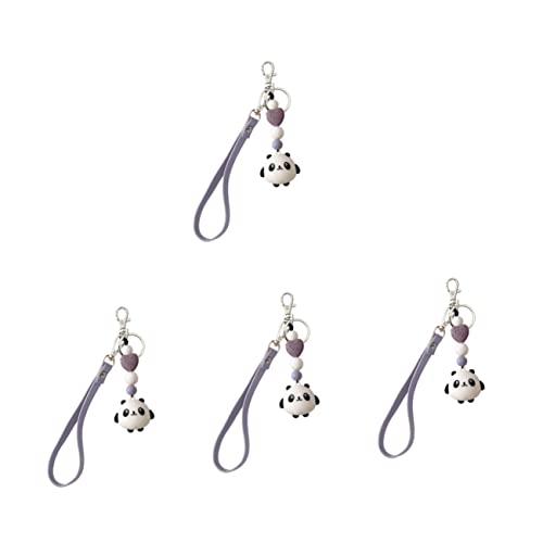 SAFIGLE 4 Stück Panda Schlüsselanhänger Geldbörse Armband Für Damen Dekorativer Tier Schlüsselanhänger Auto Schlüsselanhänger Mit Chinesischem Kawaii Schlüsselanhänger Panda von SAFIGLE