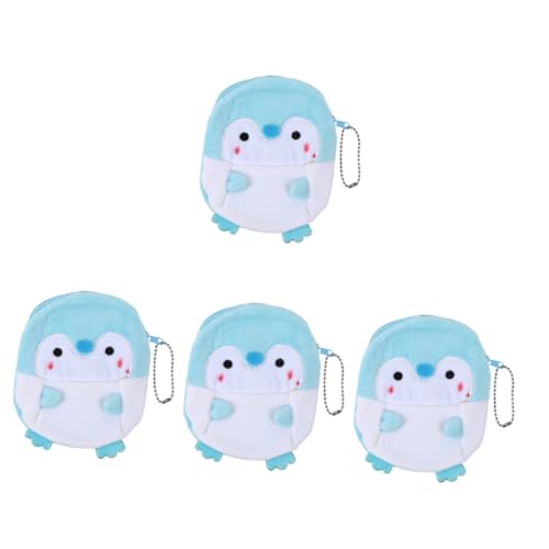 SAFIGLE 4stücke Plüsch Pinguin Geldbörse Süße Kleine Münzgeldbörse Tragbar Und Leicht Für Erwachsene Für Und Alltag von SAFIGLE