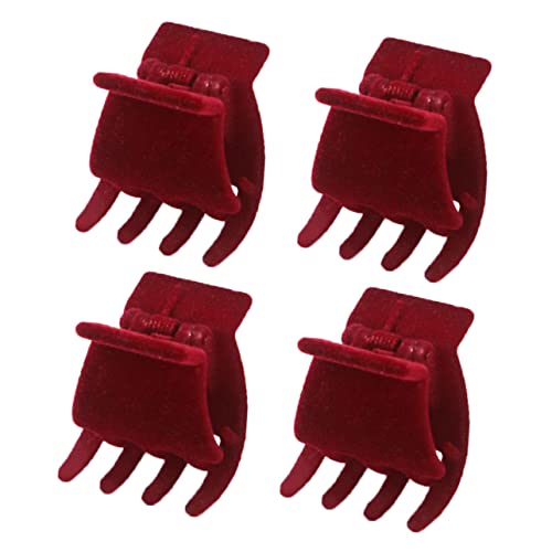 SAFIGLE 4 Stück Plüsch Haarnadel Kleine Krallenklammern Für Haare Damen Kiefer Haarspangen Kralle Kleine Haarspange Haarklammer Trendige n von SAFIGLE