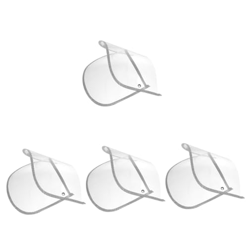 SAFIGLE 4 Stück Poncho Haube Regenmantel mit Hutkrempe Regenhutkrempe Regenmantel liefern Gesichtsschutz Regenmantel wimperntusche Hutschachtel Kappenrand klare Hutkrempe Hutschild Plastik von SAFIGLE