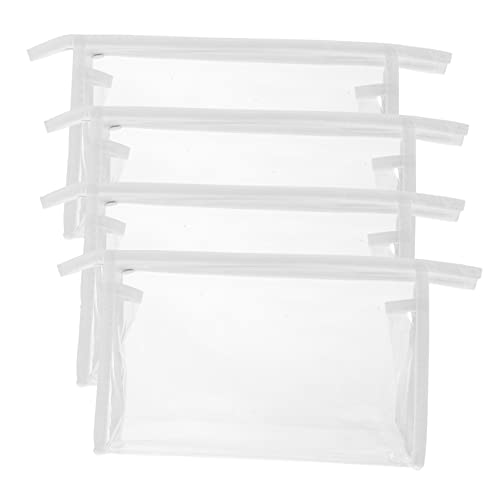 SAFIGLE 4 Stück Reise Kosmetiktasche Transparente Kulturbeutel für Damen und Herren Leicht und Tragbar Hautpflege Organizer für Reisen Makeup Halter von SAFIGLE