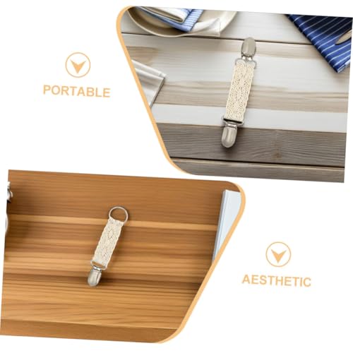 SAFIGLE 4 Stück Retro Cardigan Clips mit Spitzenbesatz Tragbare Hut und Schalhalter für Damen Multifunktionale Reiseaccessoires zur Sicheren Befestigung von Taschen und Strickjacken von SAFIGLE