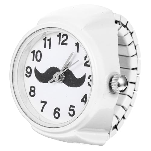 SAFIGLE 4 Stück Ringuhr Fingeruhr für Damen Uhrenring Retro Uhr damenuhr Ringe Herrenring Uhr mit rundem Ring elastische Fingeruhr einfach Geschenk kleine Uhr Anschauen Liebhaber schmücken von SAFIGLE