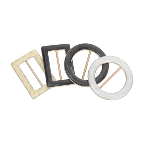 SAFIGLE 4 Stück Schal Ringschnalle Modischer Wickelhalter Klemme Schieber Seidenschal Verschlussclips Für Kleidung Halstuch Schal Damen 80Er Jahre Party Accessoires von SAFIGLE