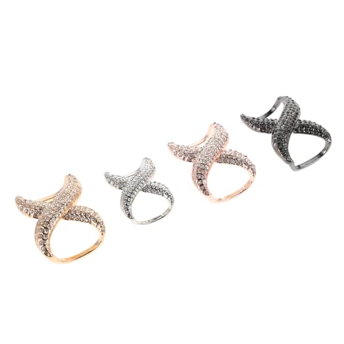 SAFIGLE 4stücke Schalclip Für Damen Mantelnadel Mit Strasssteinen Schalring Und Schalverschlusshalter Clip Für Schal Handtasche Oder Gürtel Multifunktional Und Elegant von SAFIGLE